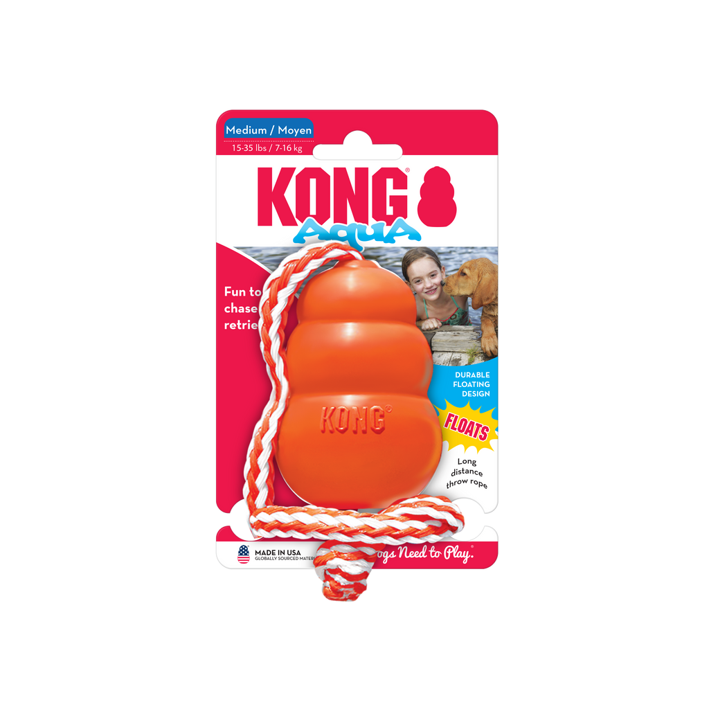 KONG Aqua Floating Dog Toy Medium 8.5cm - Orange