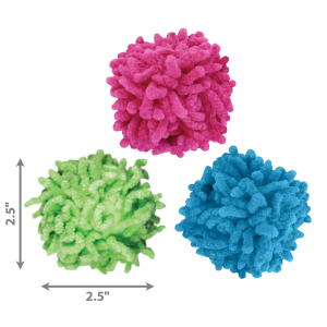 KONG Moppy Ball Interactive Cat Toy 8cm - Blue/Pink/Green