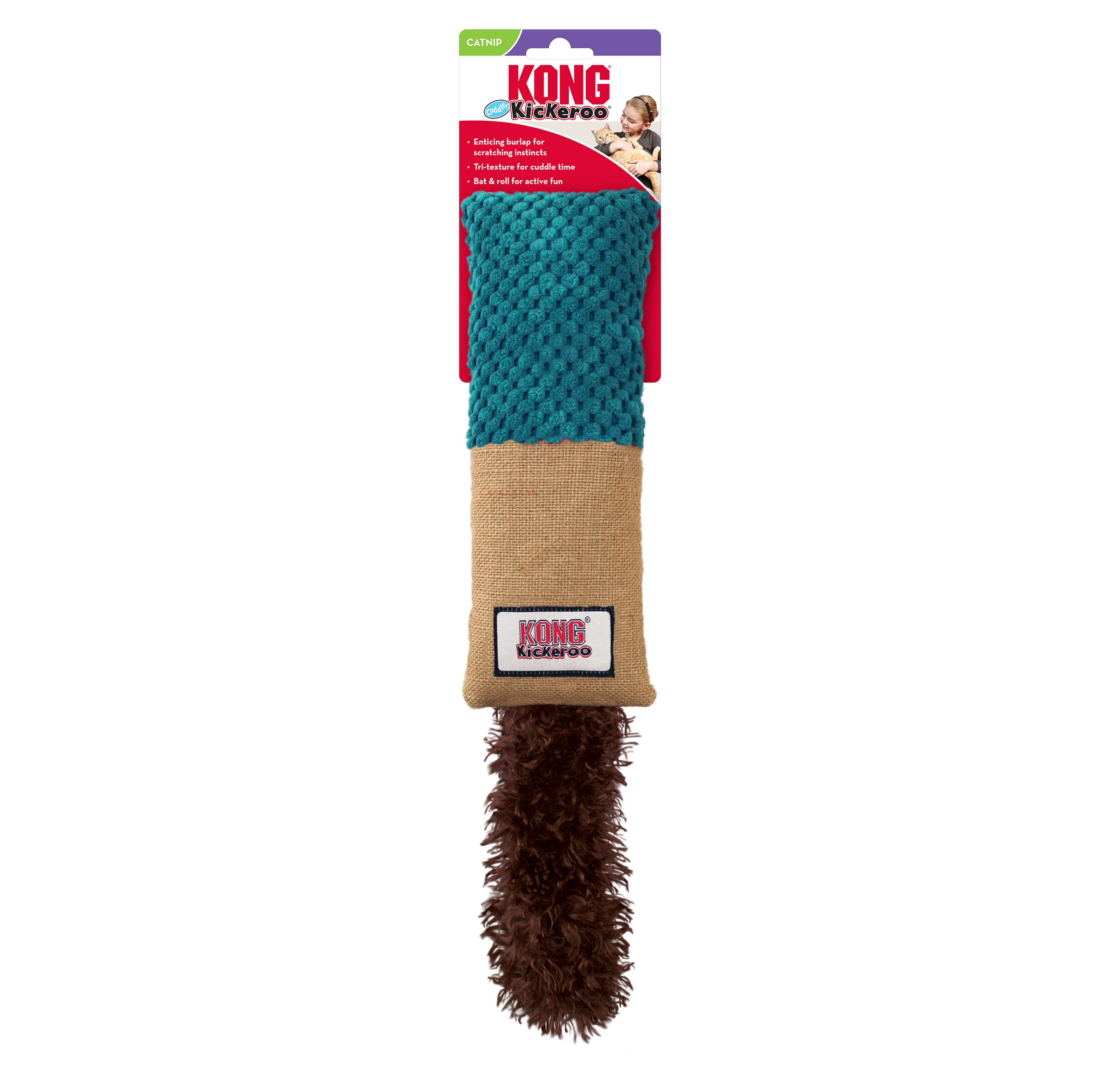 KONG Kickeroo Cuddler Interactive Cat Toy - Assorted