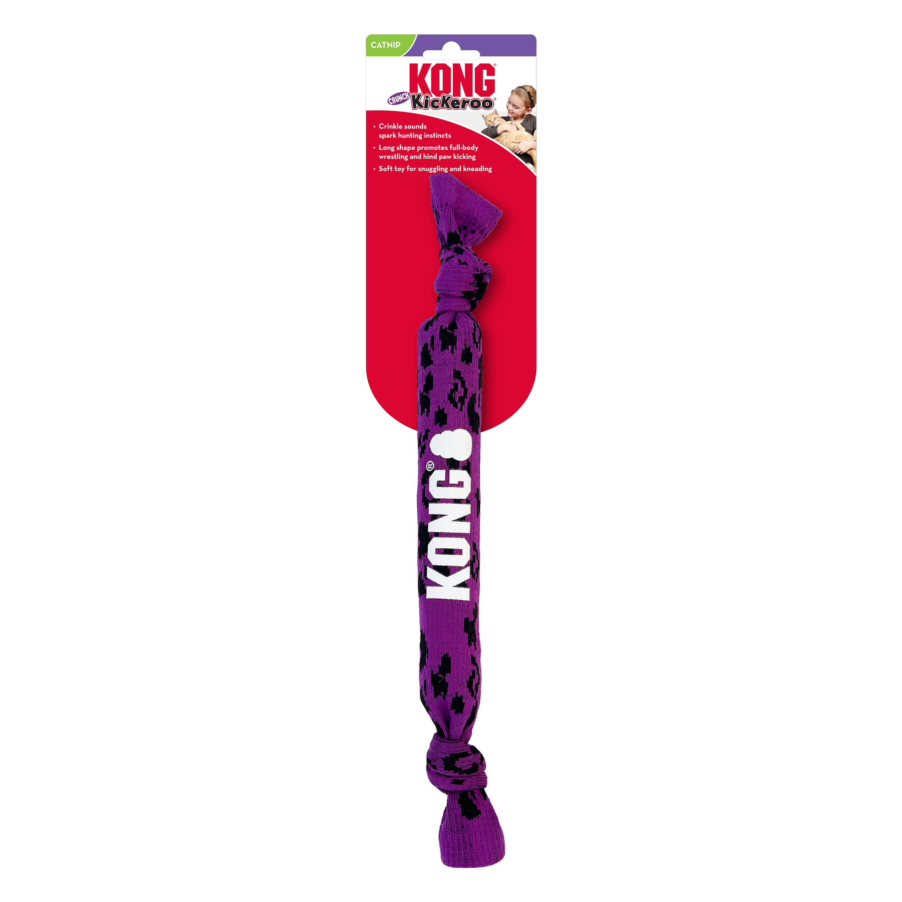 KONG Kickeroo Crunch Interactive Crinkle Cat Toy - Assorted