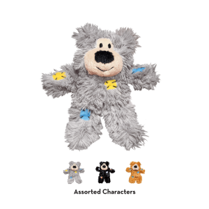KONG Softies Patchwork Bear Plush Cat Toy 18.5cm