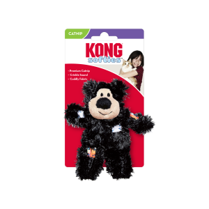 KONG Softies Patchwork Bear Plush Cat Toy 18.5cm