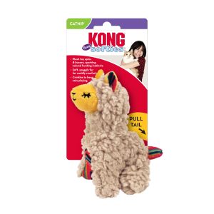 KONG Softies Buzzy Llama Squeaky Cat Toy