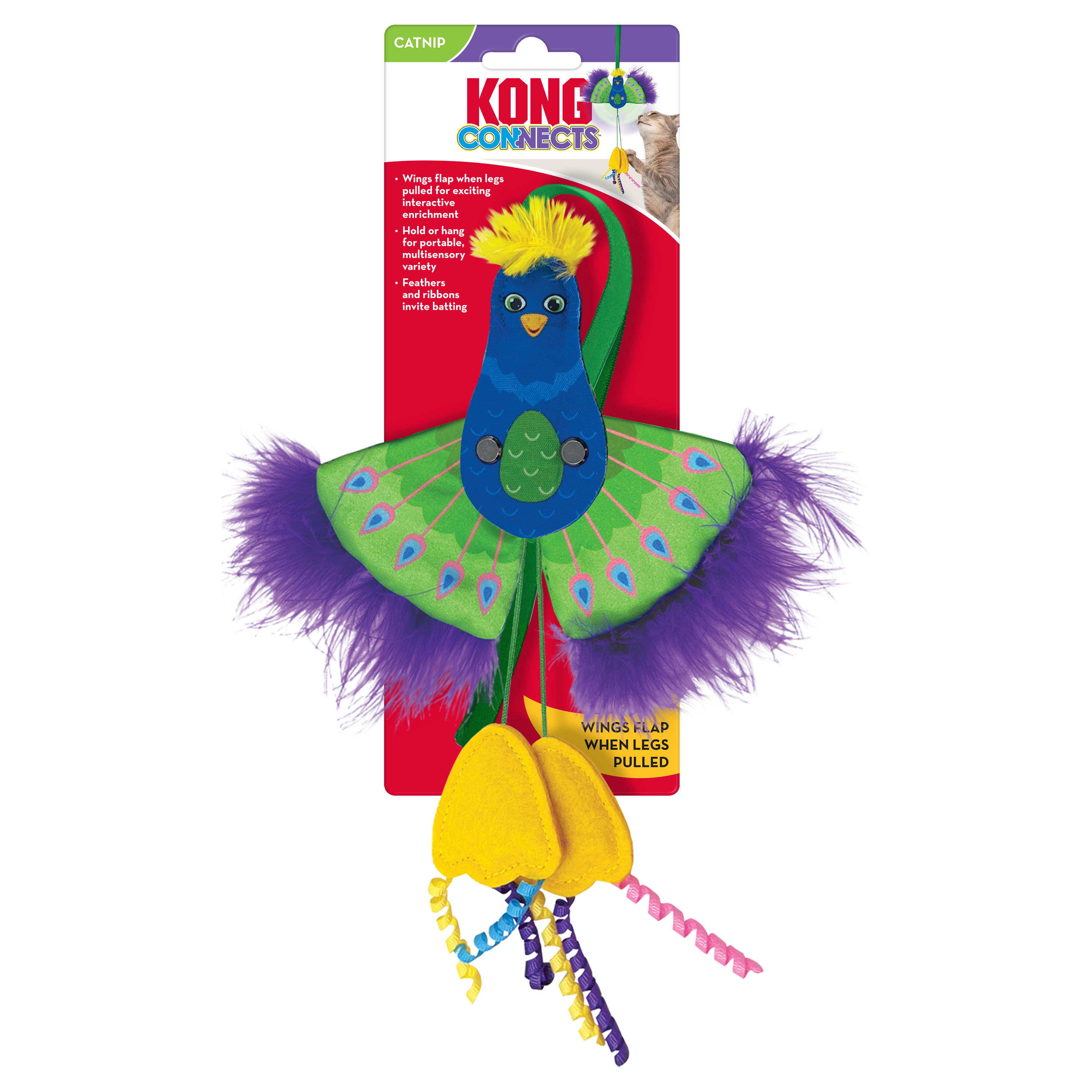 KONG Connects Peacock Interactive Cat Toy