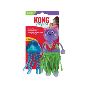 KONG Tropics Hula Interactive Plush Cat Toy - 2-Pack Assorted
