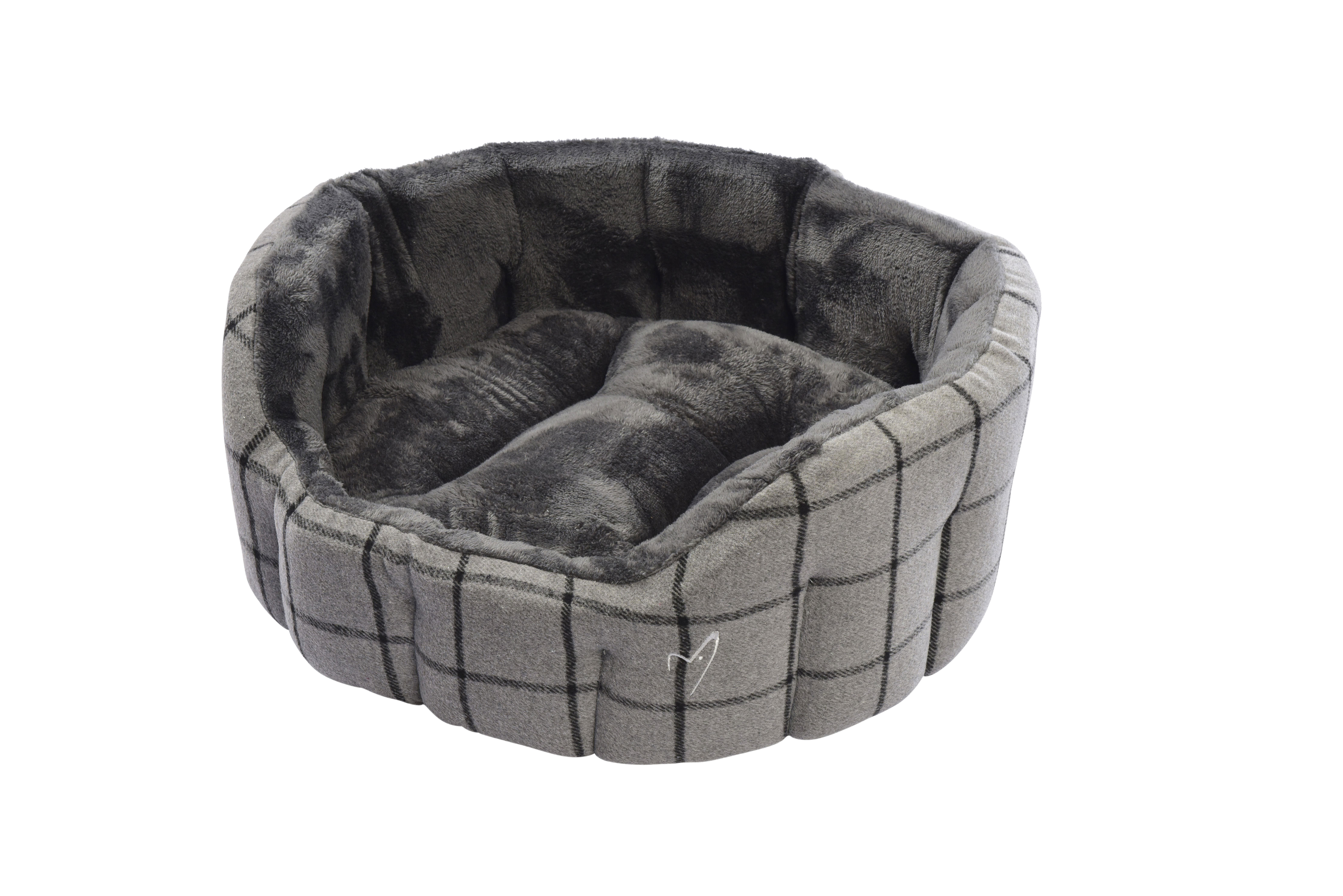 Gor Pets Camden Deep Fill Washable Dog Bed - Large 76cm Grey Check