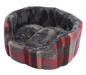 Gor Pets Camden Deep Fill Washable Dog Bed - Large 76cm Red Check