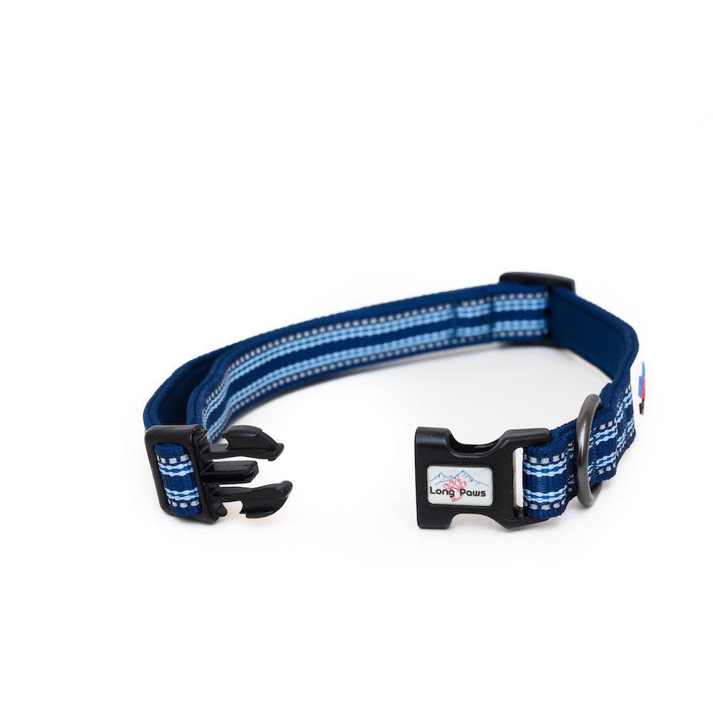 Harleys Companions - Comfort Reflective Padded Dog Collar | Navy Blue