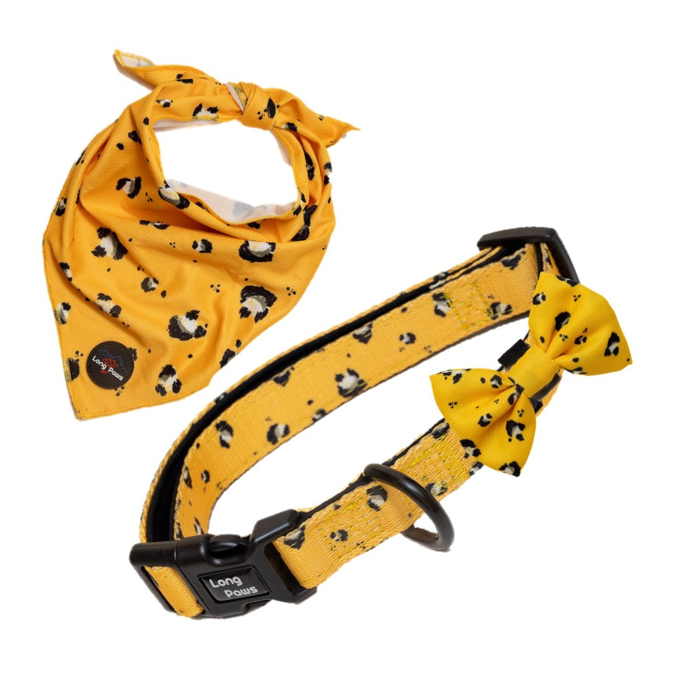 Harleys Companions - Funk the Dog Collar, Bowtie & Bandana Set | Mustard Panda