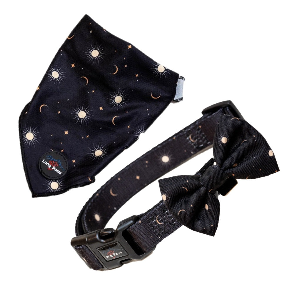 Harleys Companions - Funk the Dog Collar, Bowtie, & Bandana Set | Night Sky