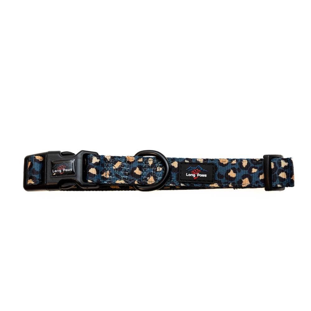 Harleys Companions - Funk The Dog Padded Dog Collar | Leopard Dog Collar Green & Gold