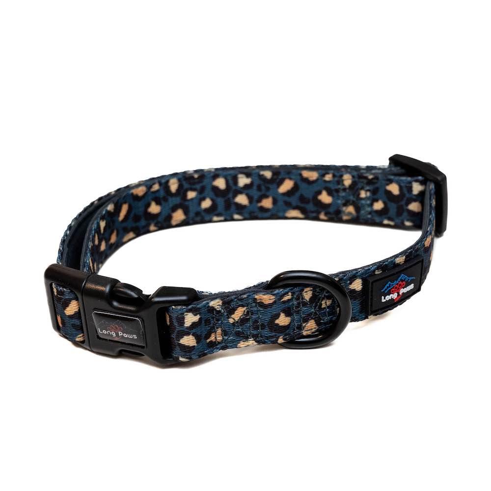 Harleys Companions - Funk The Dog Padded Dog Collar | Leopard Dog Collar Green & Gold