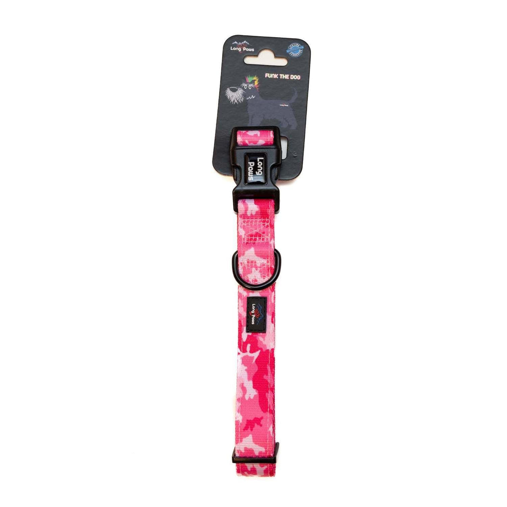Harleys Companions - Funk The Dog Padded Dog Collar | Pink Camo
