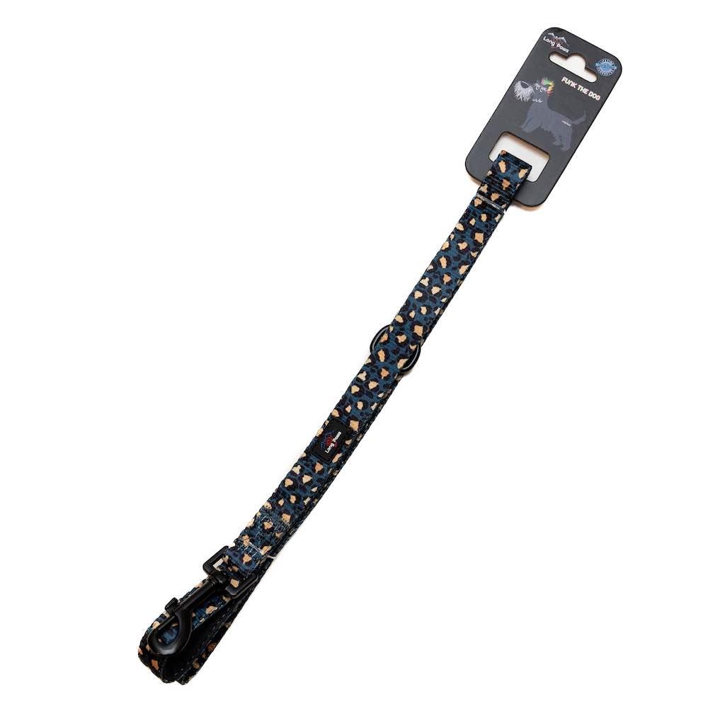 Harleys Companions - Funk The Dog Lead | Leopard Green & Gold