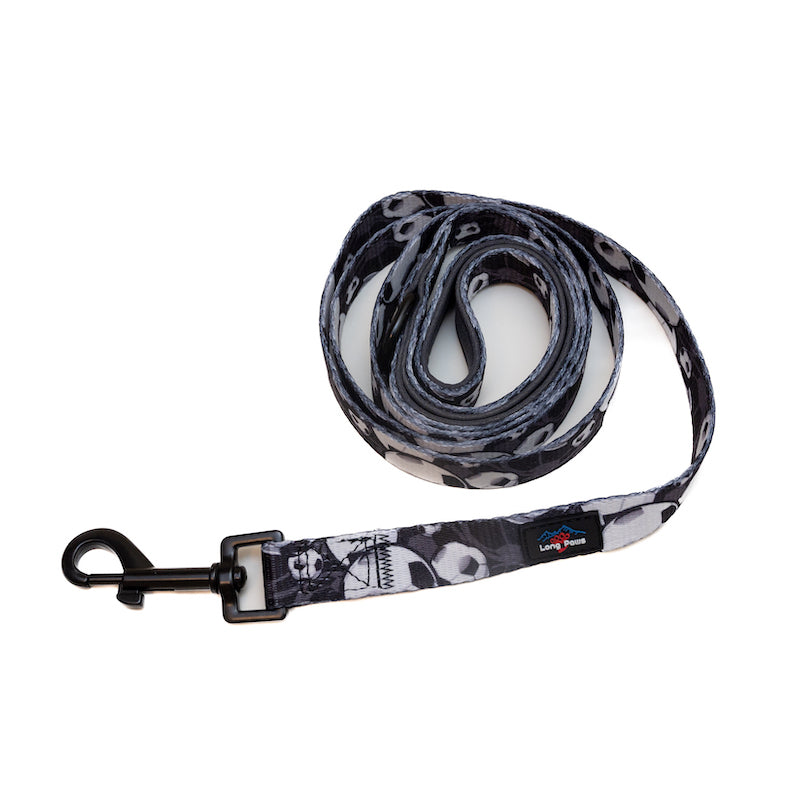 Harleys Companions - Funk the Dog Lead & Poo Bag Pouch Set | Black & White Footballs