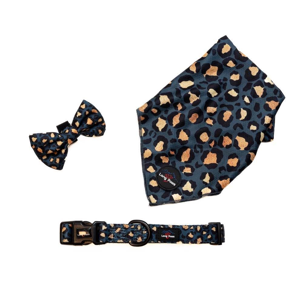 Harleys Companions - Funk the Dog Bow | Leopard Green & Gold