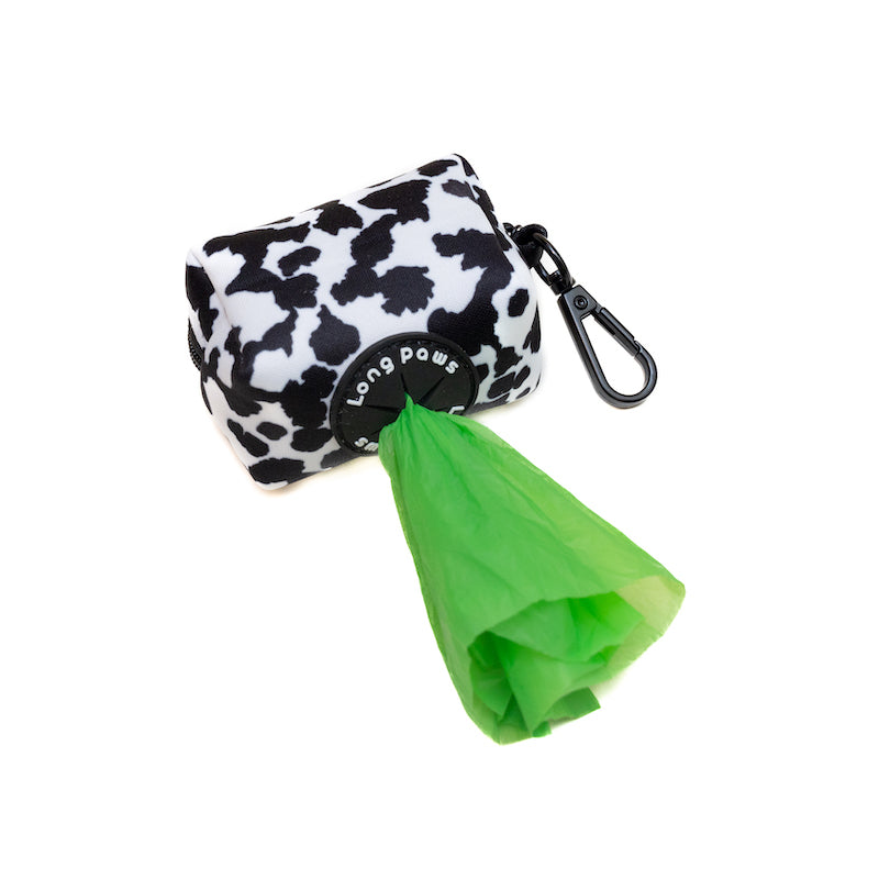 Harleys Companions - Funk the Dog Lead & Poo Bag Pouch Set | Cow Print