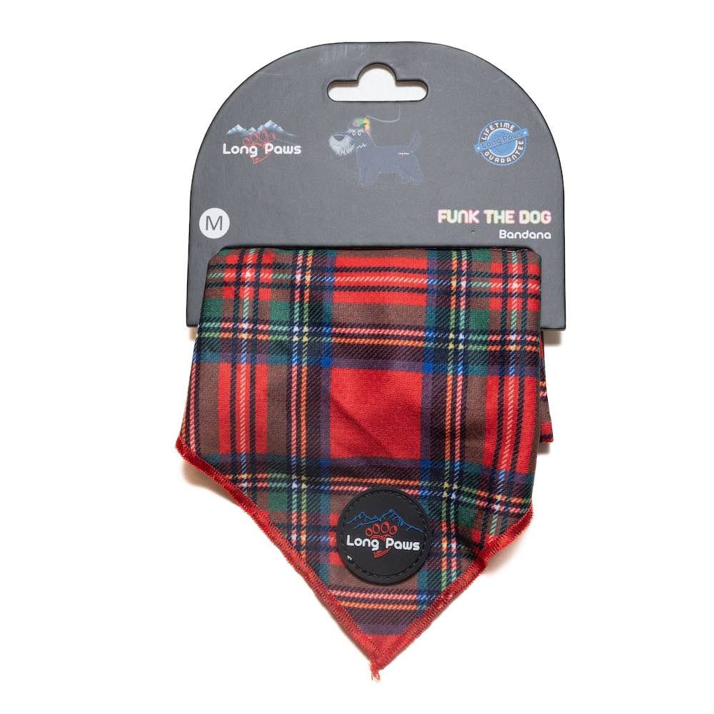 Harleys Companions - Funk The Dog Tartan Bandana | Red Traditional Tartan