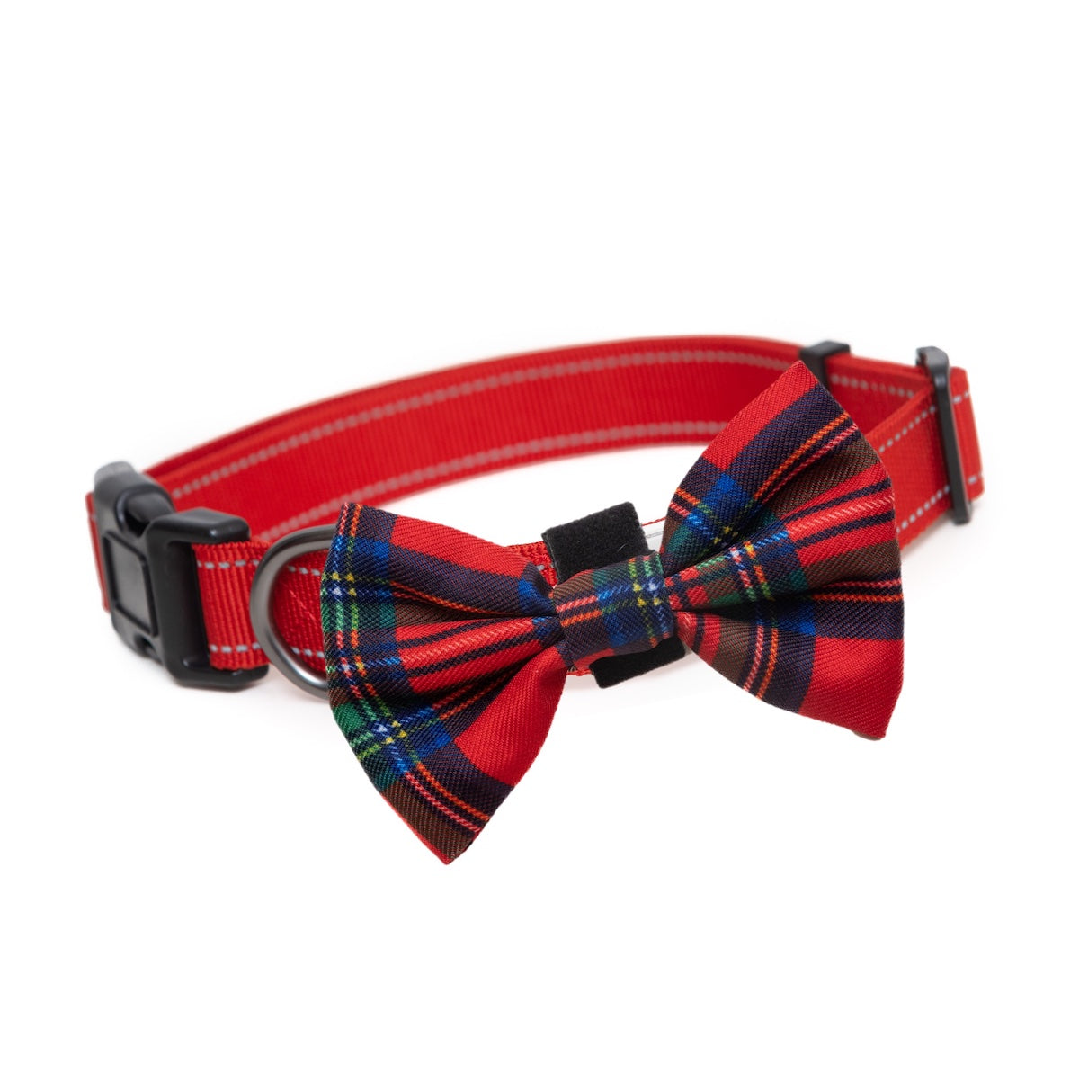 Harleys Companions - Funk The Dog Tartan Bow | Red Traditional Tartan