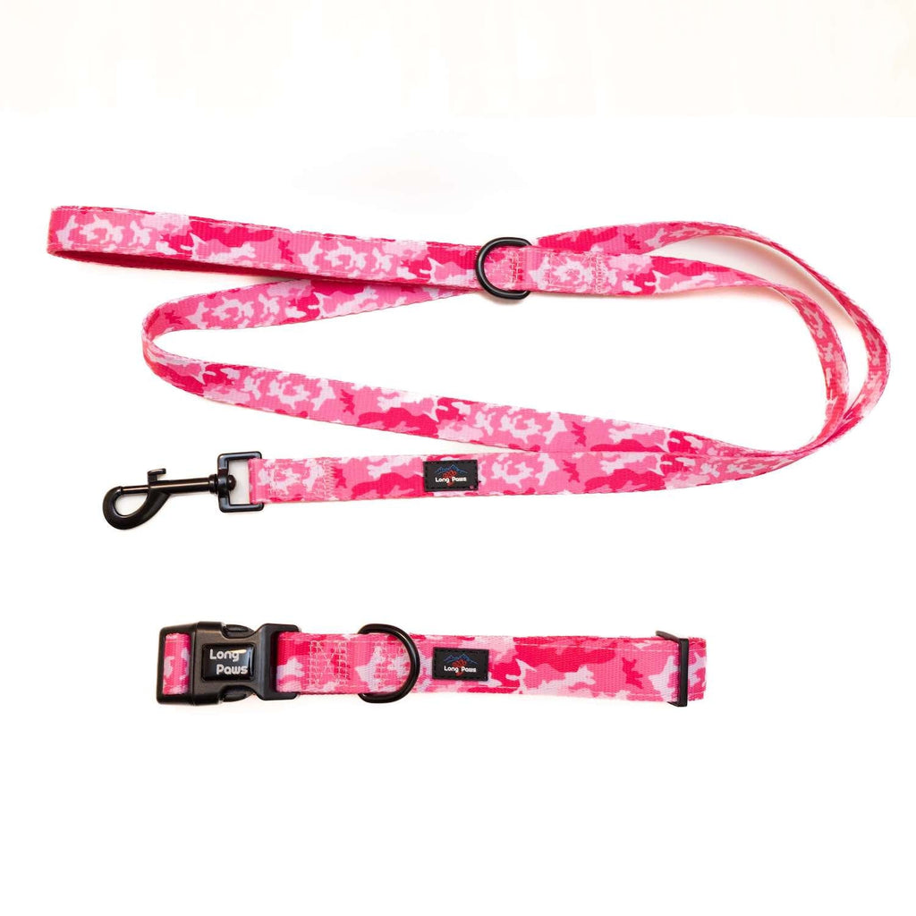 Harleys Companions - Funk the Dog Collar & Lead Set | Pink Camo
