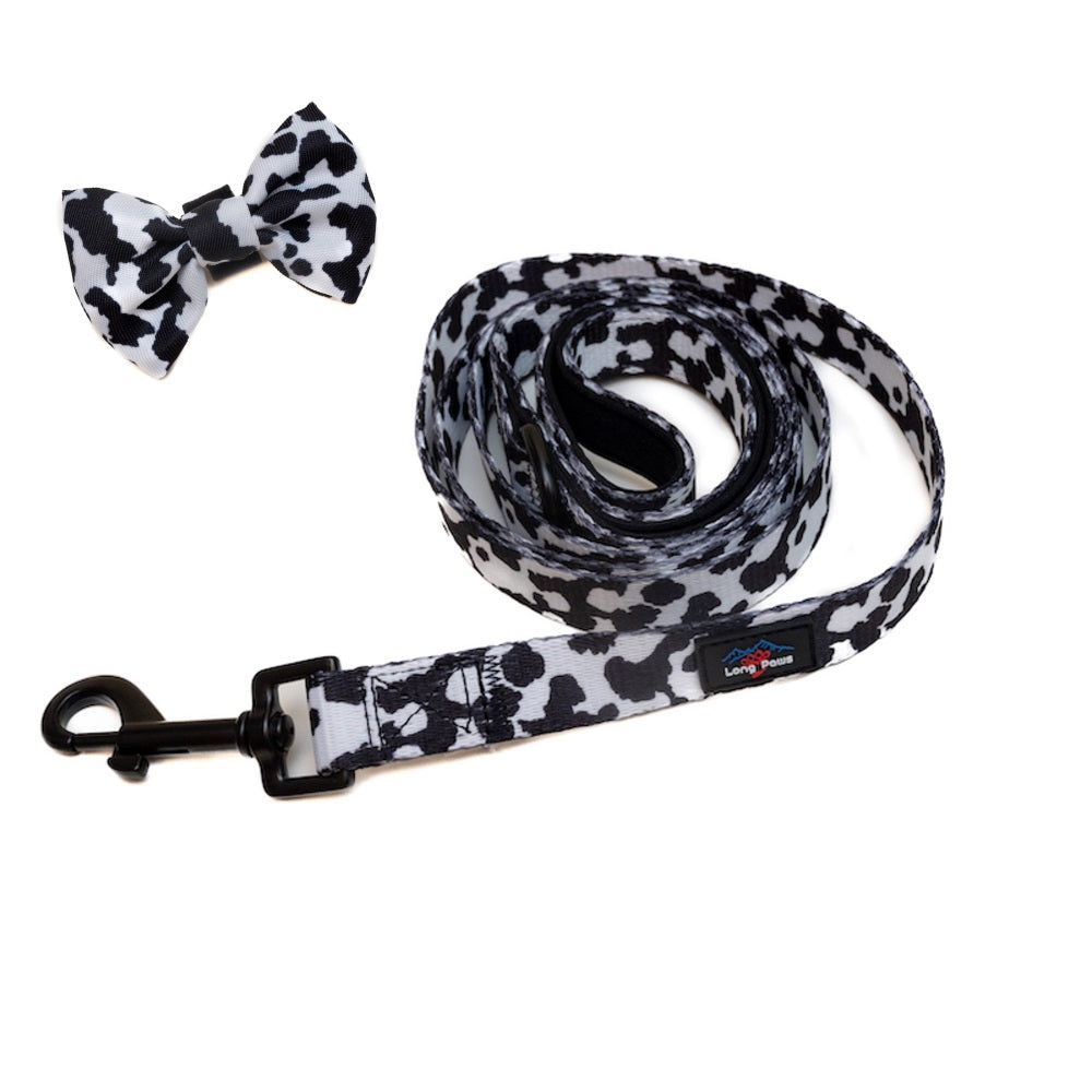 Harleys Companions - Funk the Dog Lead & Bowtie Set | Cow Print