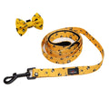Harleys Companions - Funk the Dog Lead & Bowtie Set | Mustard Panda | Yellow Leopard