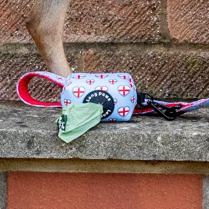 Harleys Companions - Funk The Dog Poo Bag Dispenser Pouch | Blue St George's Heart