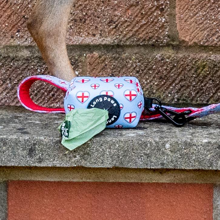 Harleys Companions - Funk the Dog Lead & Poo Bag Pouch Set | St George's Heart