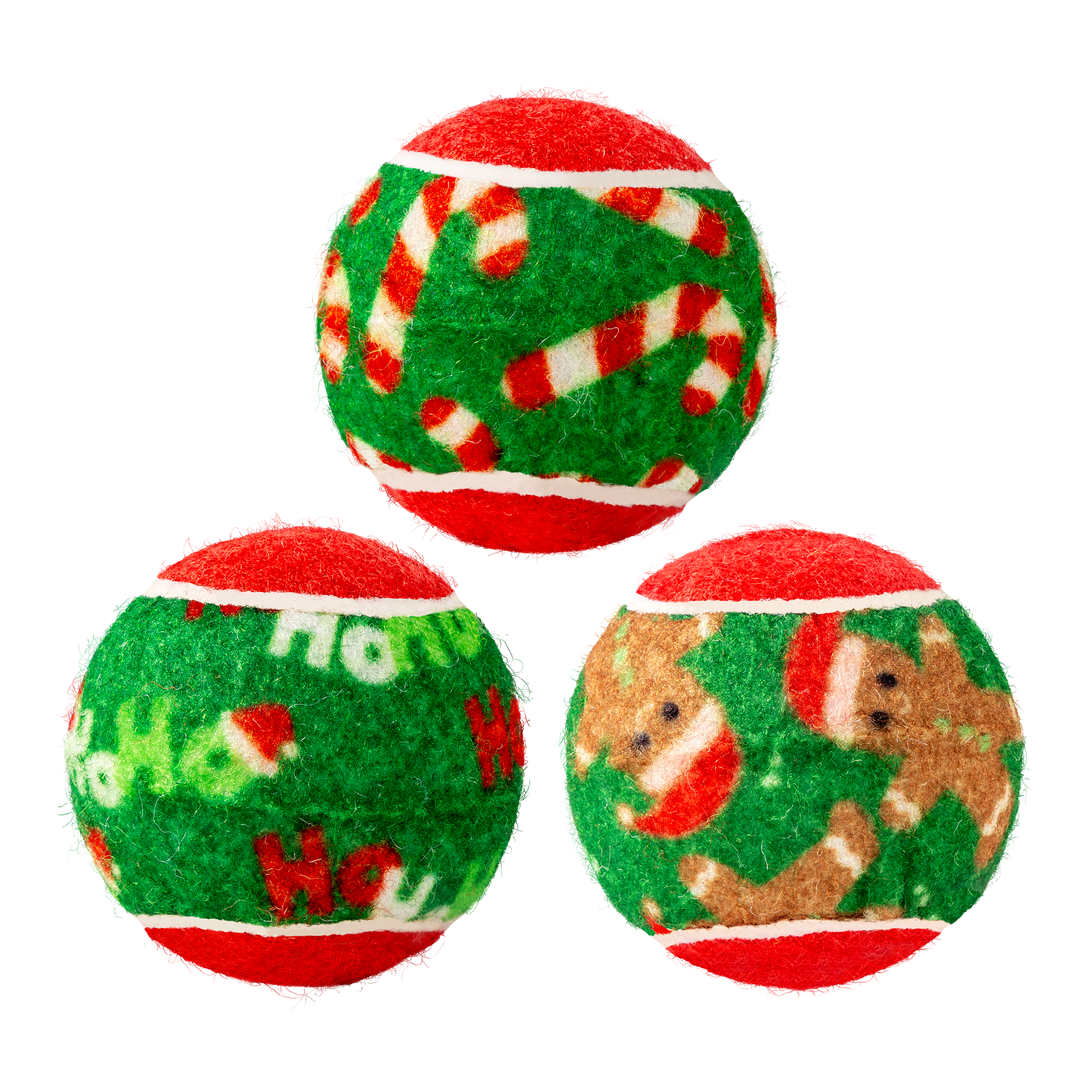 KONG Holiday SqueakAir Balls 6-pk Sm