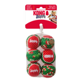 KONG Holiday SqueakAir Balls 6-pk Sm