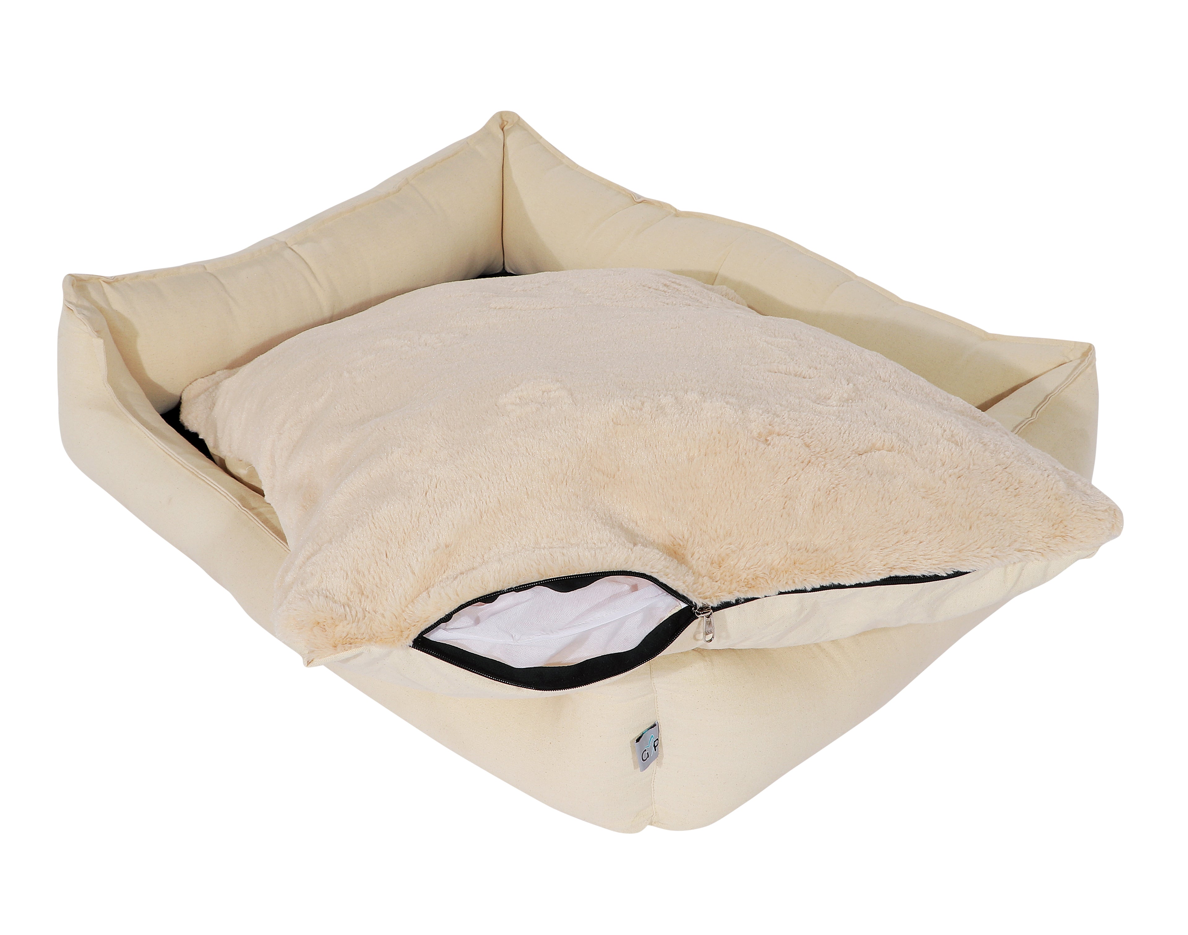 Gor Pets Slumber Cotton Orthopaedic Machine Washable Dog Bed - Large Beige