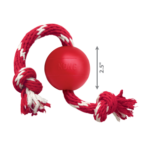 KONG Ball with Rope Durable Dog Toy