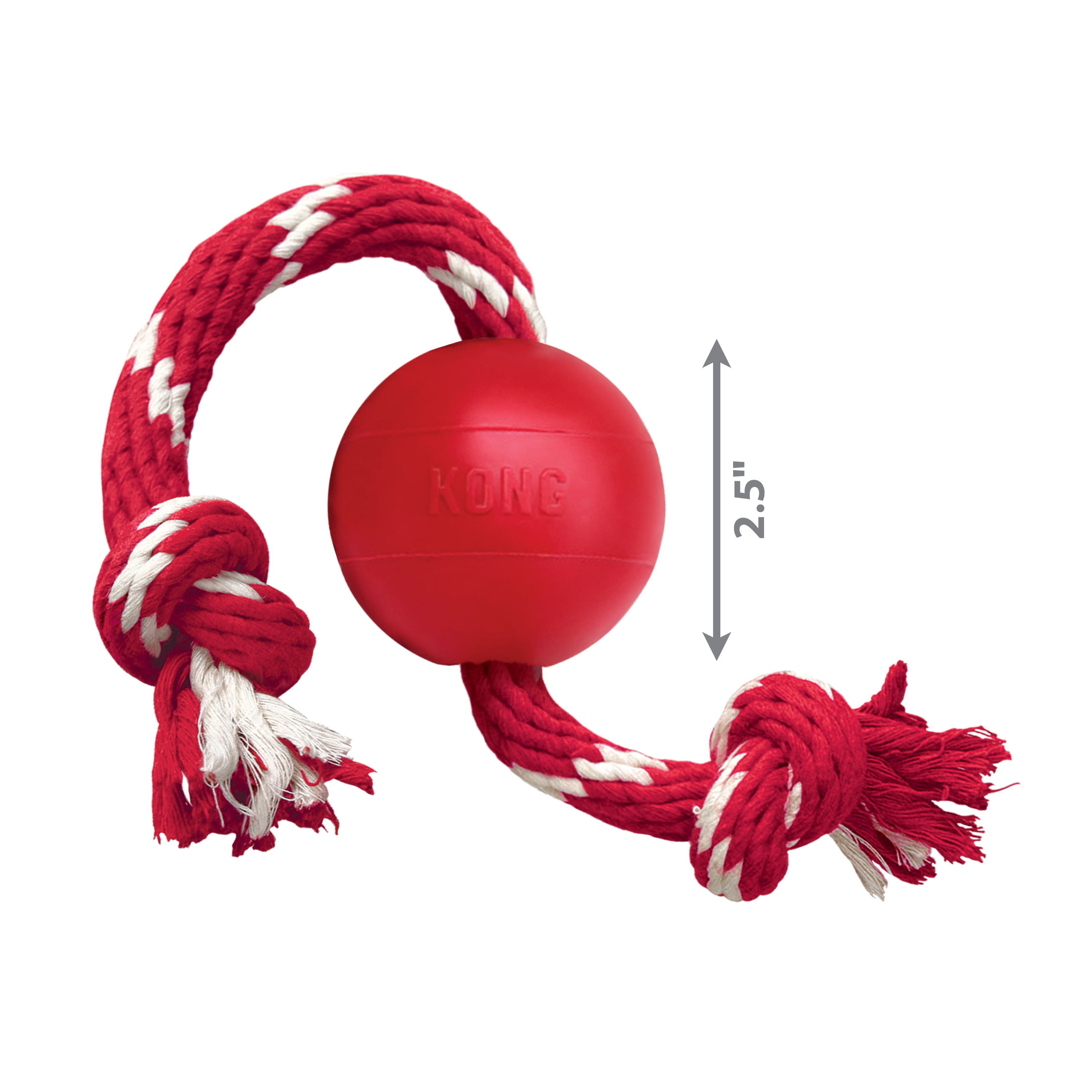 KONG Ball with Rope Durable Dog Toy