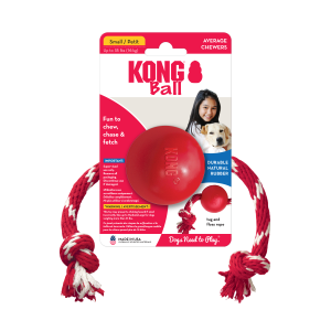 KONG Ball with Rope Durable Dog Toy