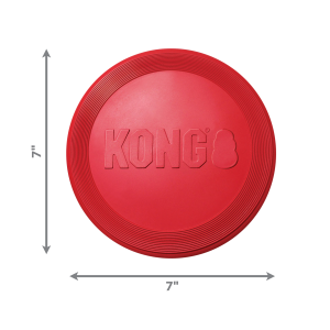 KONG Flyer Durable Flying Disc Dog Toy - Small Red (17.5cm)