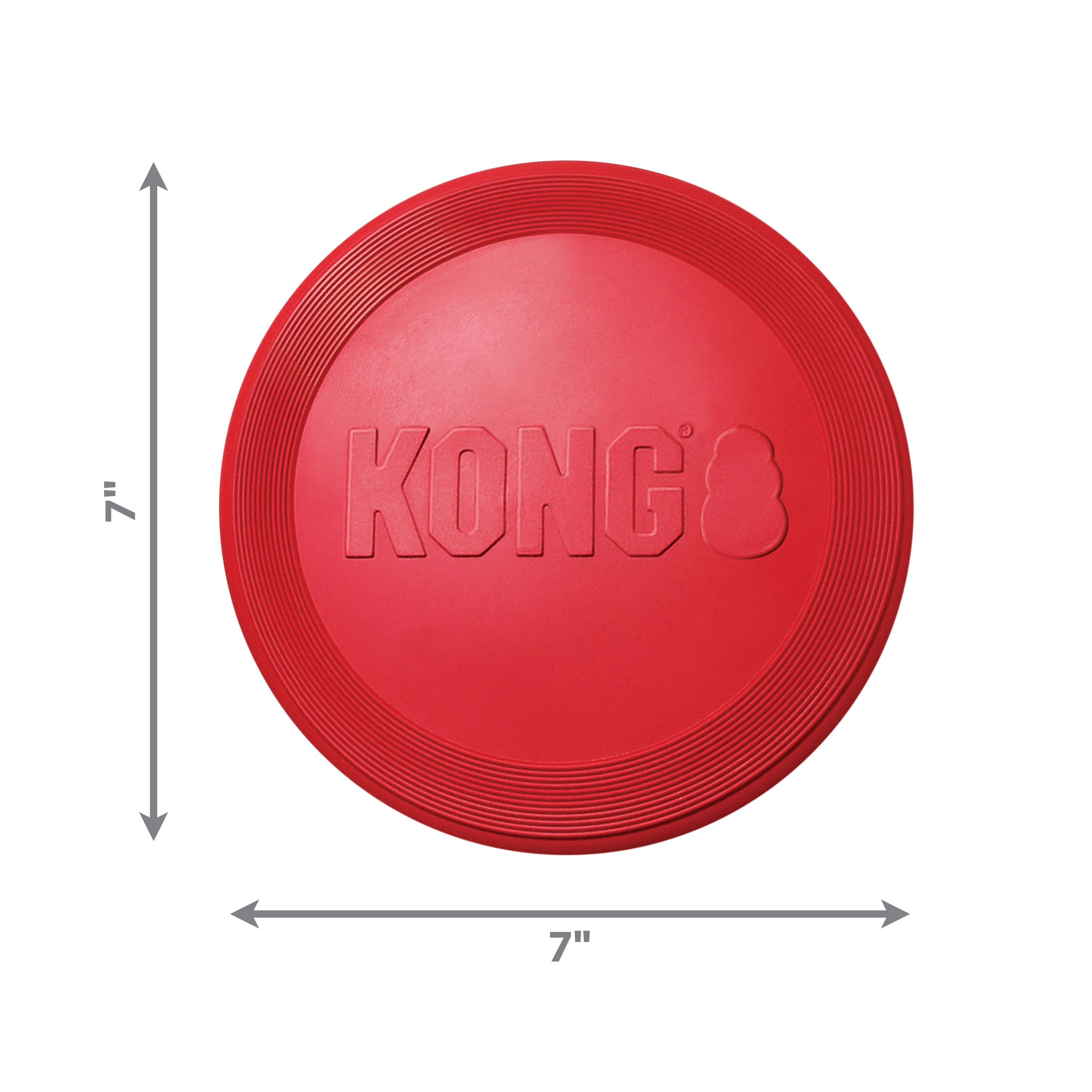 KONG Flyer Durable Flying Disc Dog Toy - Small Red (17.5cm)