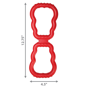KONG Tug Durable Rubber Tug Dog Toy - Large Red (32cm)