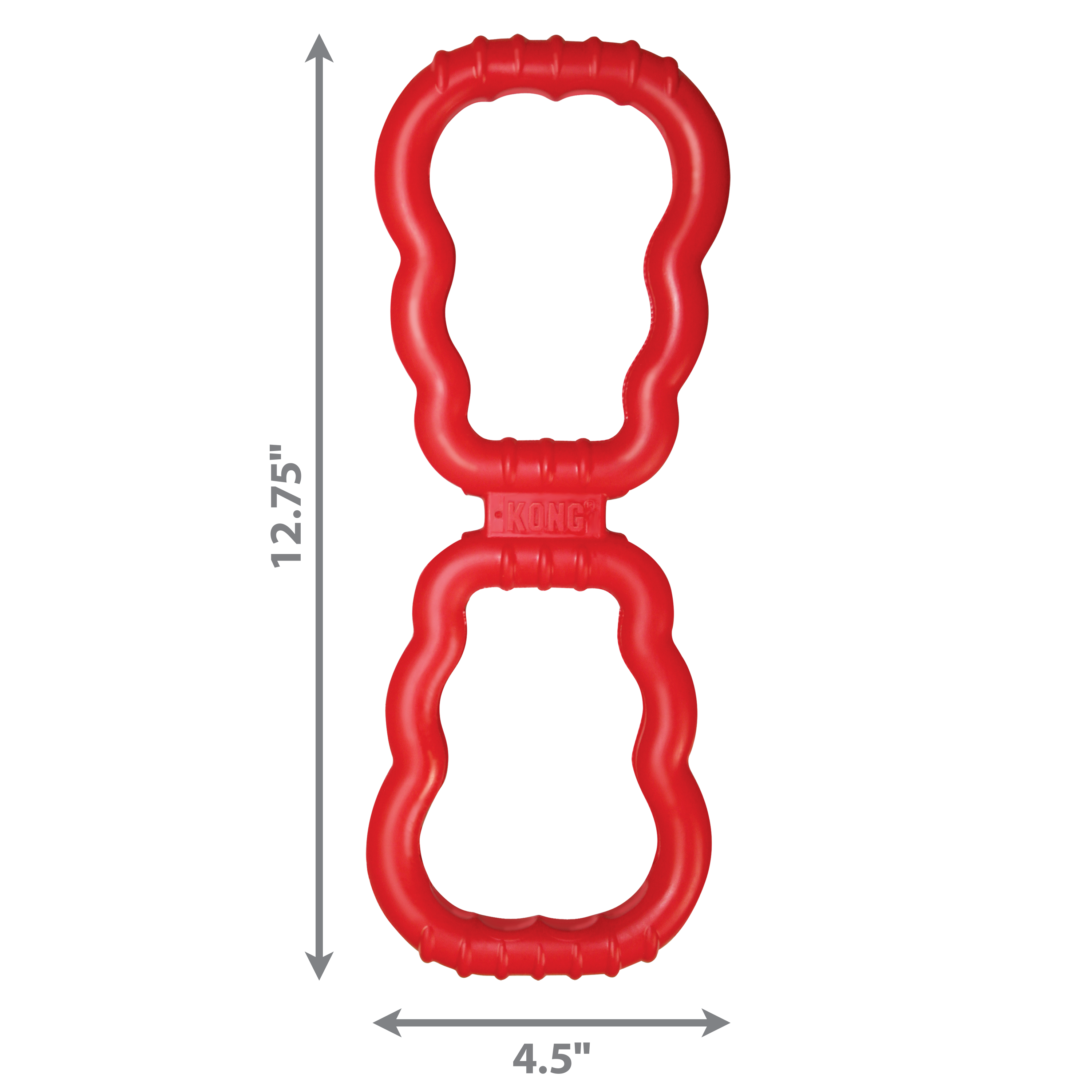 KONG Tug Durable Rubber Tug Dog Toy - Large Red (32cm)