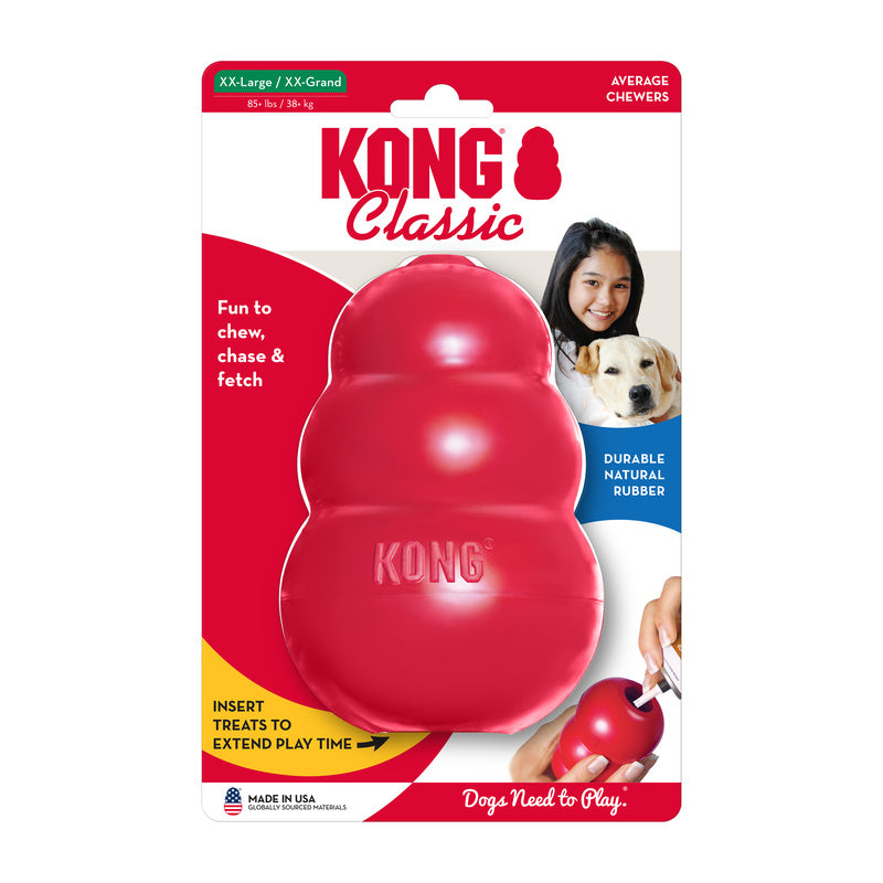 KONG Classic Durable Dog Chew Toy X-Large 12.5cm - Red