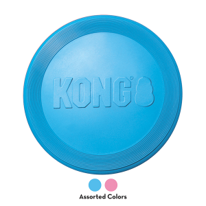 KONG Puppy Durable Flying Disc Dog Toy - Small Blue/Pink (17.5cm)