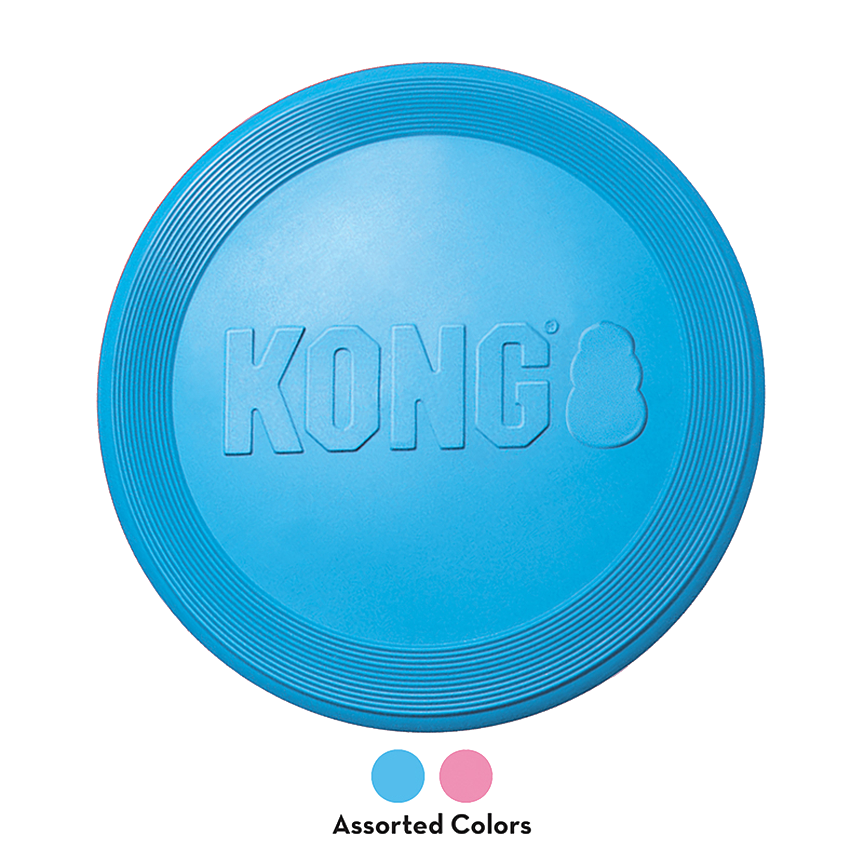 KONG Puppy Durable Flying Disc Dog Toy - Small Blue/Pink (17.5cm)