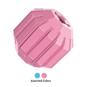 KONG Puppy Activity Ball Treat Dispensing Dog Toy - Medium Blue/Pink (7cm)