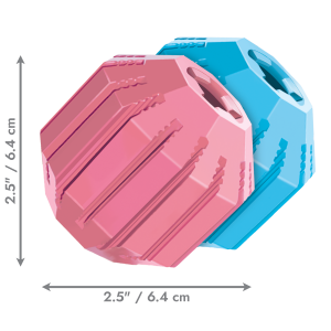 KONG Puppy Activity Ball Treat Dispensing Dog Toy - Small Blue/Pink (6cm)