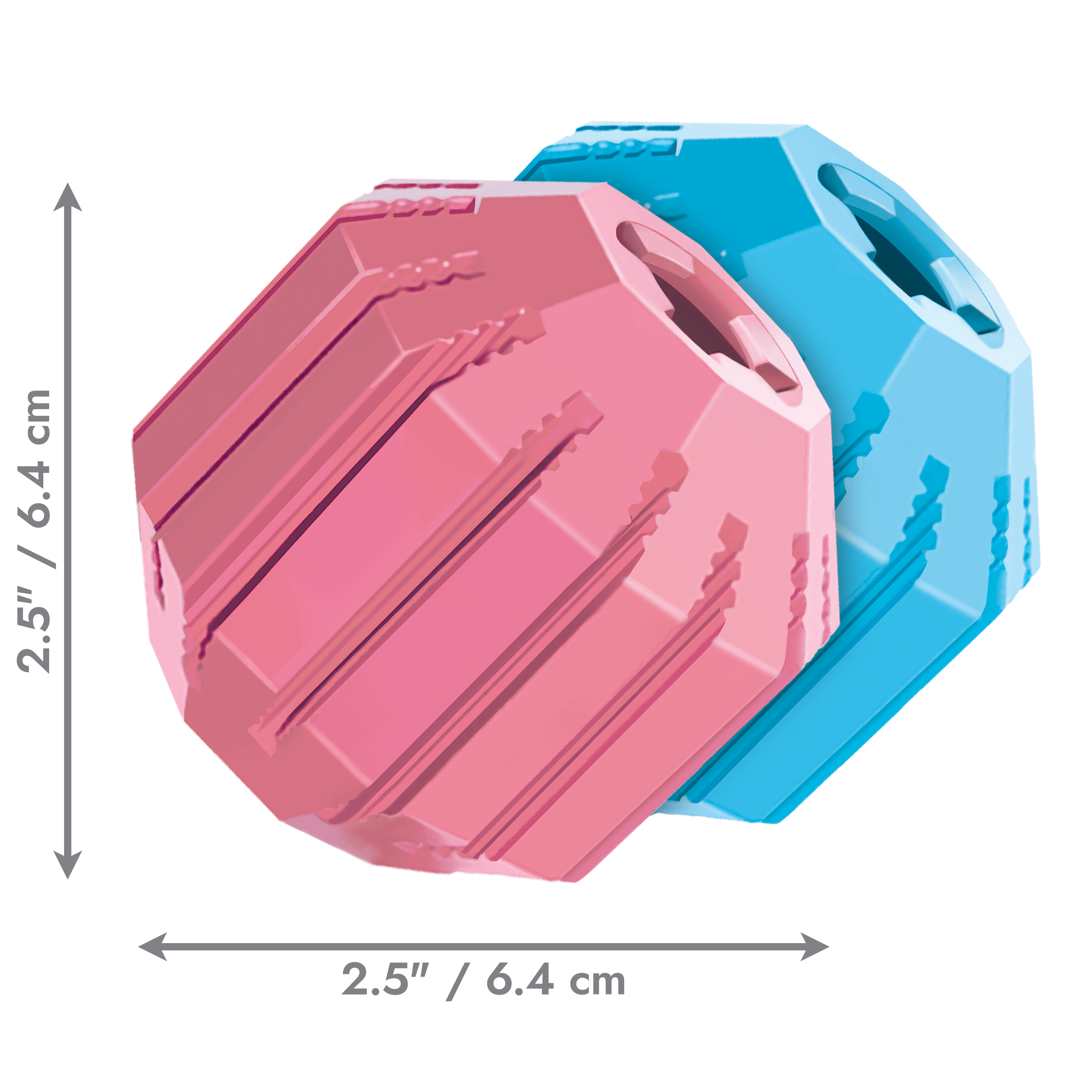 KONG Puppy Activity Ball Treat Dispensing Dog Toy - Small Blue/Pink (6cm)