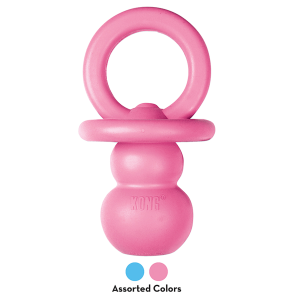 KONG Puppy Binkie Treat Dispensing Dog Toy - Small Blue/Pink (11.5cm)