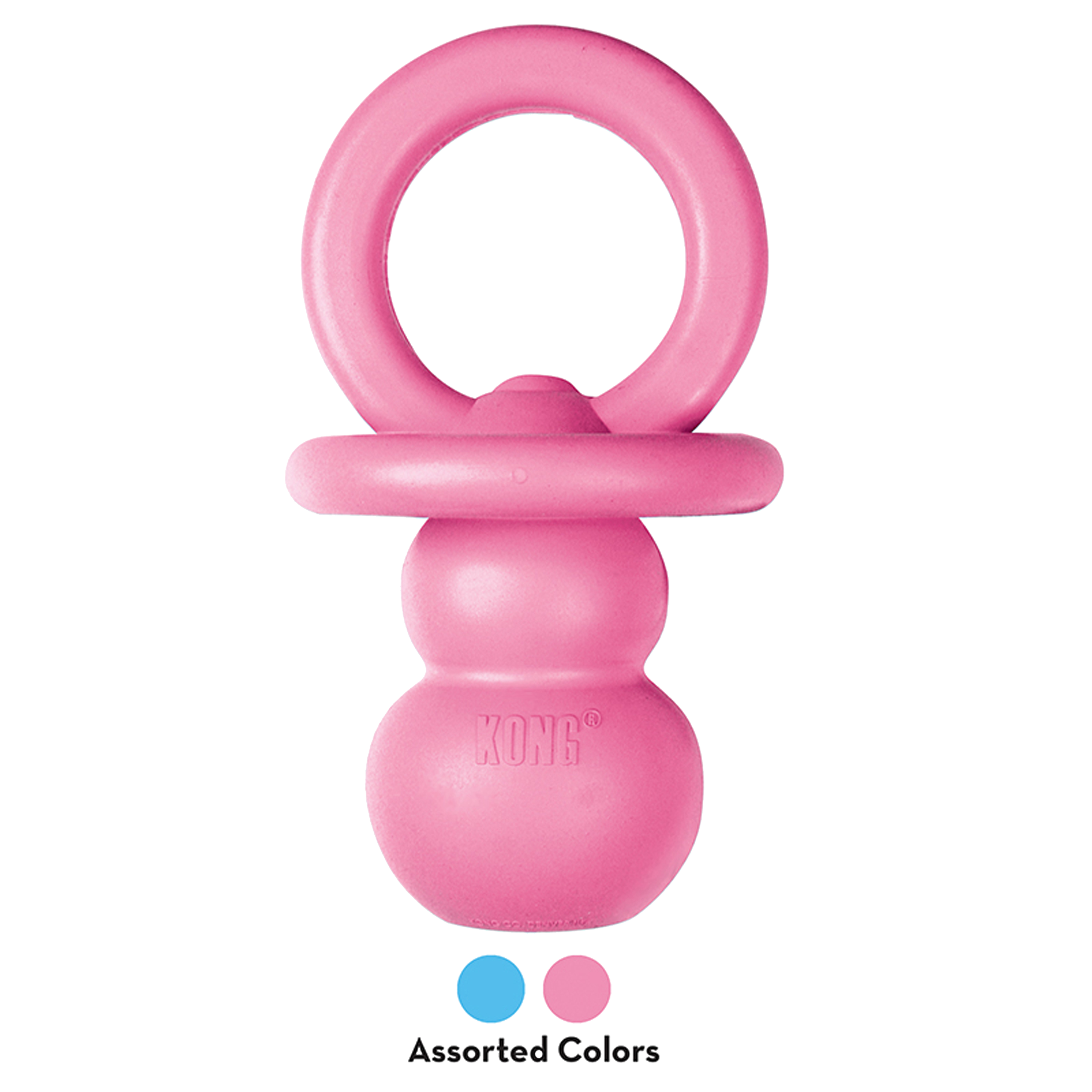 KONG Puppy Binkie Treat Dispensing Dog Toy - Small Blue/Pink (11.5cm)