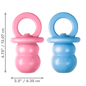 KONG Puppy Binkie Treat Dispensing Dog Toy - Small Blue/Pink (11.5cm)
