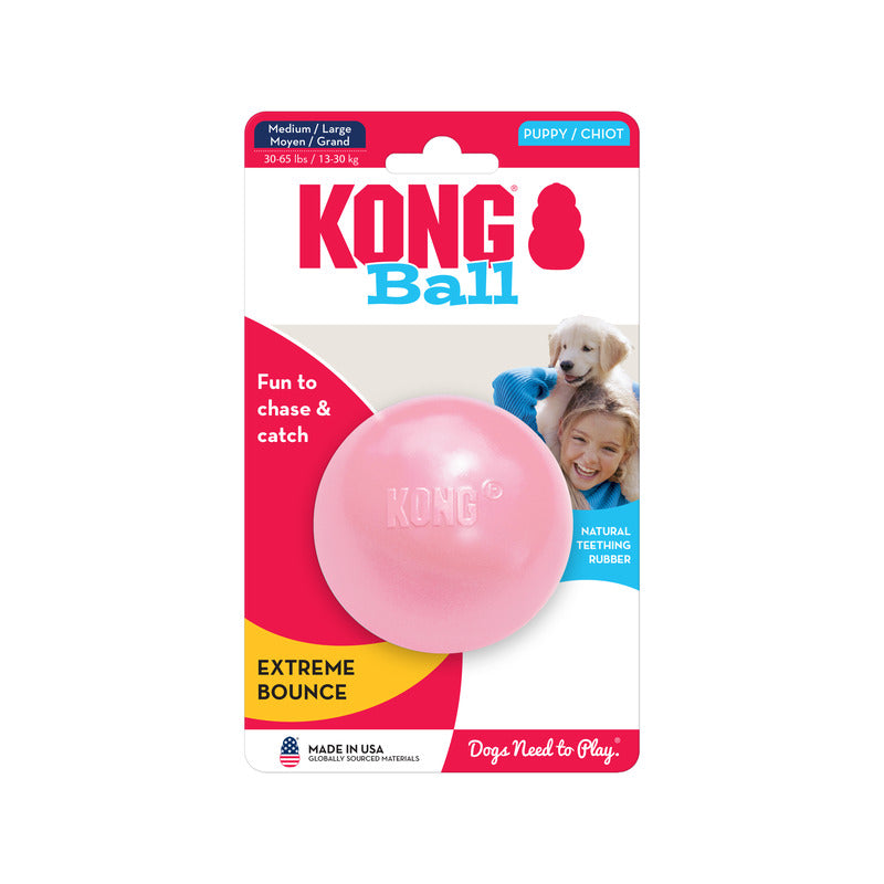KONG Puppy Durable Fetch Dog Toy - Ball Medium/Large