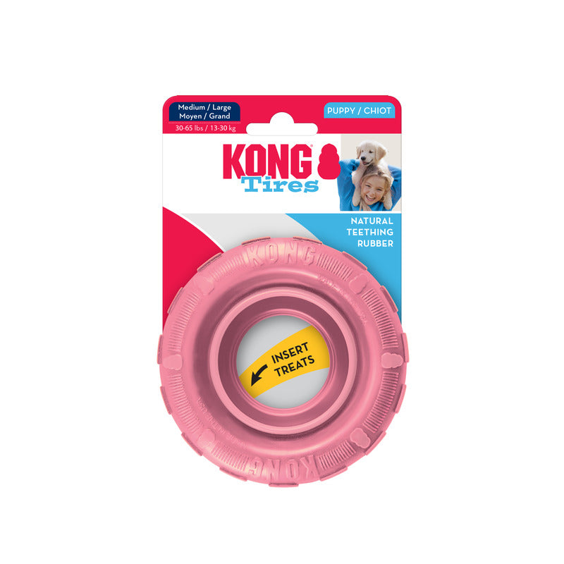 KONG Puppy Tires Durable Chew Dog Toy - Small
