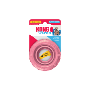 KONG Puppy Tires Durable Chew Dog Toy - Small